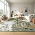 thumbnail image 4 of FairOnly 5'x7'Green Modern Abstract Non Slip Indoor Area Rug Machine Washable Stain Resistant Floor Cover for Bedroom Kitchen Dining Room, 4 of 7