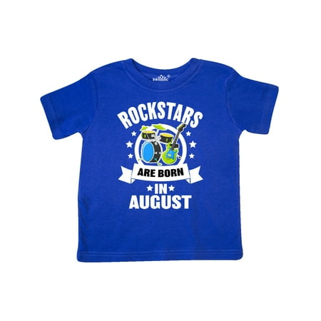 

Inktastic Rockstars are Born in August Birthday Gift Toddler Boy or Toddler Girl T-Shirt