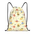 thumbnail image 1 of Xecao Colorful Cartoon Snail Pattern Sports Drawstring Backpack - String Swim Gym Bag with Wet Proof Pocket for Women&Men-Medium, 1 of 6
