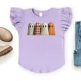 thumbnail image 3 of Four Ghosts Shadow Quilted Printed - Flutter Sleeve Graphic T-Shirt, 3 of 11