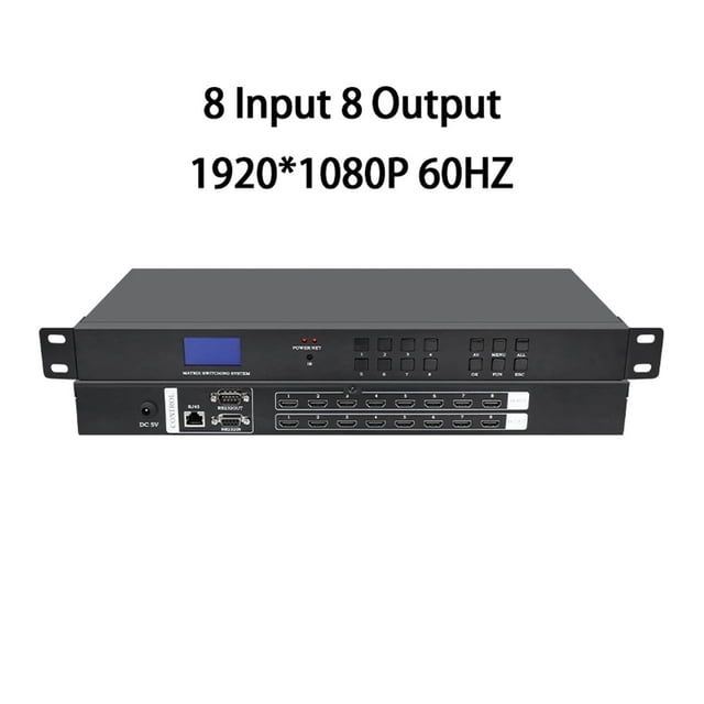 Hd /Video Matrix Switch 4x4 8x8 8x16 16x16 16x32Chassis Style Digital Signal Host Matrix Switcher 1080P