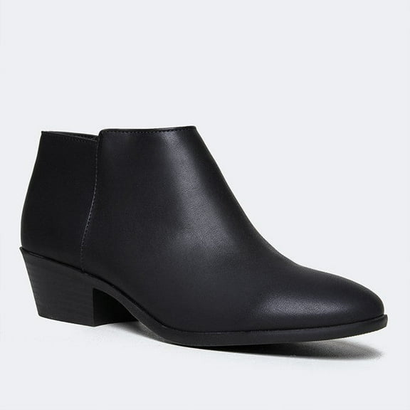 J. Adams Women's Lexy Ankle Boots, Short Low Heel, Side Zipper, Casual Booties for Fall and Winter