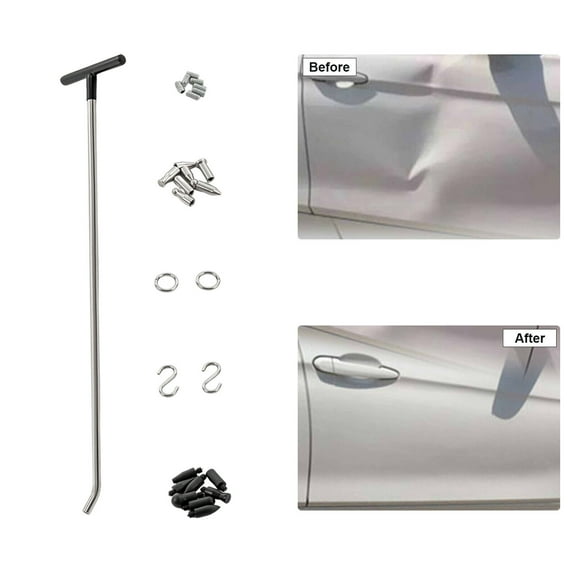 Paintless Dent Removal Rods, Dent Repair Rods For Repairing Car Dents, Door Dings 20pcs a Set Tools Dent Removal Rod Kit