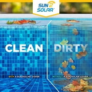 Sun2Solar Oval 1600 Series Clear Swimming Pool Solar Cover with 6-Pack Grommets, 10 x 15