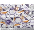 thumbnail image 2 of Soimoi Purple Cotton Voile Fabric Geometric Abstract Printed Craft Fabric by the Yard 42 Inch Wide, 2 of 3