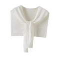 thumbnail image 3 of Chales de punto para mujer, regalo, estilo casual y elegante para el día a día, chal de moda, suéter Blanco, 3 of 9