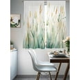 thumbnail image 4 of Spring Green Leaf Sheer Curtains 72 Inch Length 2 Panels Set, Botanical Retro Oil Painting Plant Voile Window Treatment Rod Pocket Curtains Sheers Drapes for Bedroom/Living Room/Kitchen 52"x72"x2, 4 of 7
