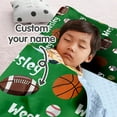 thumbnail image 2 of KAINSY Personalized Toddler Nap Mat for Boys–Ball Games Pattern, Custom Name Nap Mats with Removable Pillow, Roll-Up Sleeping Mat for Kids Preschool, Daycare, Travel, Kindergarten, 2 of 4