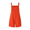 thumbnail image 2 of Baqcunre One Piece Jumpsuits For Women Womens Summer Overalls Jumpsuit Strap Rompers Dungaree Playsuits Womens Shorts Pants For Women Orange M, 2 of 7