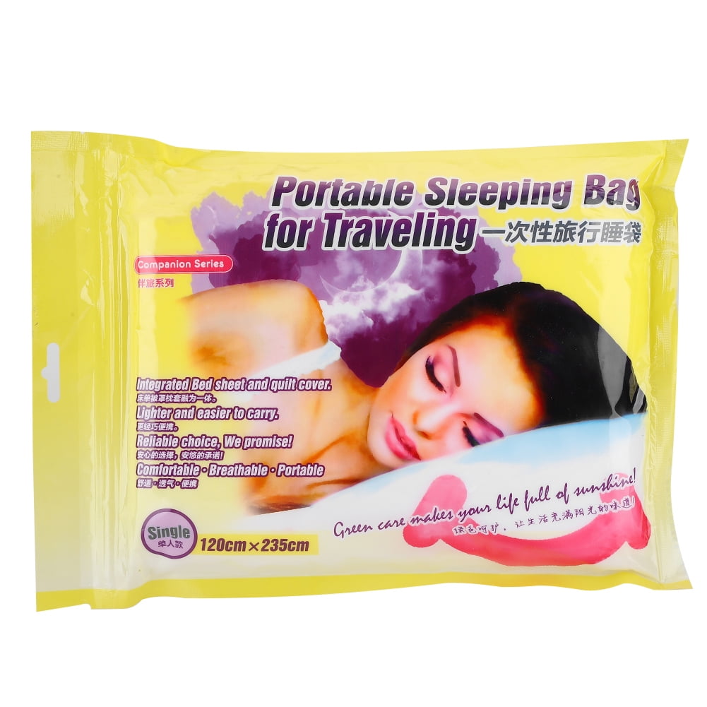 Kozecal Disposable Sleeping Bag Travel Sheet Sack Portable Sleeping Bags Disposable Bed Pads Disposable Coverlet 120 X 235cm Disposable Travel Single