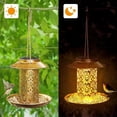 thumbnail image 5 of COSTYLE Solar Bird Feeder for Outdoors Hanging, Metal Wild Bird Feeder Solar Lantern Garden Decoration with S Hook, 5 of 5