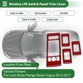 thumbnail image 2 of Unique Bargains Window Lift Switch Panel Trim Cover for Land Rover Range Rover Vogue 2013-2017 Front Rear Car Door Window Control Button Sticker Carbon Fiber Red, 2 of 6