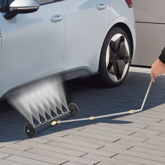 2-In-1 Undercarriage Pressure Washer Attachment Cleaner Water Broom 7 Nozzles for Cleaning Dirt, Oil, And Fuel Contamination