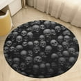 thumbnail image 6 of Skull Goth Skull Art Round Carpet Circle Rug Outdoor Patio Area Rug Washable Large Area Rugs Hallway Room Decor Fitness Mats, 6 of 8