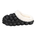 thumbnail image 6 of HEWUQI Bubble Slippers for Toddler House Cotton Non Slip Platform Plush Home Slides Winter Warm Lined Comfortable Indoor Bedroom Funny Shoes Black Size 12 Little Kid, 6 of 6