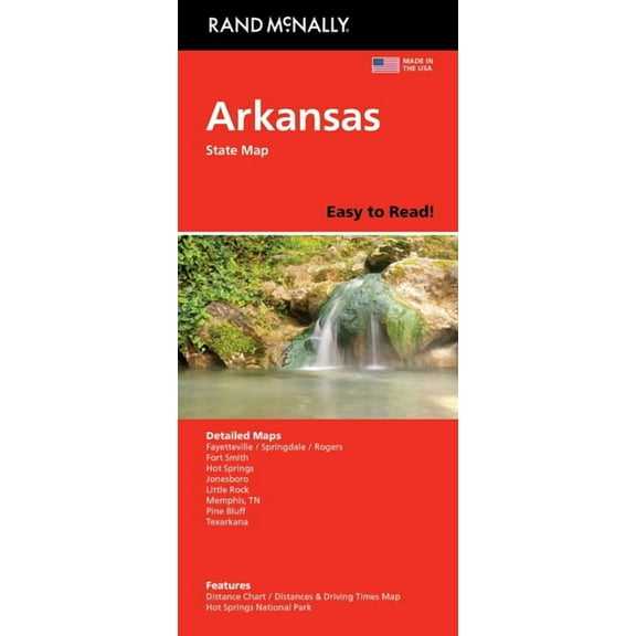 Rand McNally Easy to Read: Arkansas State Map, (Paperback)