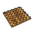 thumbnail image 3 of 10 Pack Acacia Wood Assembled Flooring 12x12 Inch Interlocking Patio Deck Tiles with Grass Accents, 3 of 5