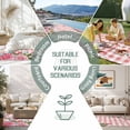 thumbnail image 6 of Pink Spring Floral Outdoor Rug for Patio/Deck/Porch, Non-Slip Large Area Rug 5 x 8 Ft, Watercolor Flowers Butterfly Checkered Indoor Outdoor Rugs Washable Area Rugs, Camping Rug Carpet Runner, 6 of 8