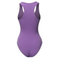 thumbnail image 3 of A2Y Women's Fashion Basic Premium Cotton Racerback Tank Body Suit Lilac Grey XS, 3 of 5