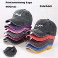 thumbnail image 2 of Custom DIY logo dad hat vintage cotton baseball cap for men Unisex sports hat kid and adult adjustable Washed denim trucker hatPrint Logo&Adult(56-58cm) Gao Jinjia LED, 2 of 2