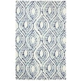 thumbnail image 3 of Mohawk Home Prismatic Dotted Ogee Navy Transitional Ornamental Precision Printed Area Rug, 3'9"x5', Cream & Navy, 3 of 5