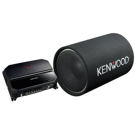 Kenwood 12" 1200W Cylindrical Subwoofer & 2 Channel 85W Car Amplifier | PW131TB