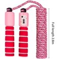 thumbnail image 3 of Cuerda de saltar para niños con contador (rosa roja), cuerda de saltar ajustable para fitness y ejercicio para niños y niñas, 3 of 5