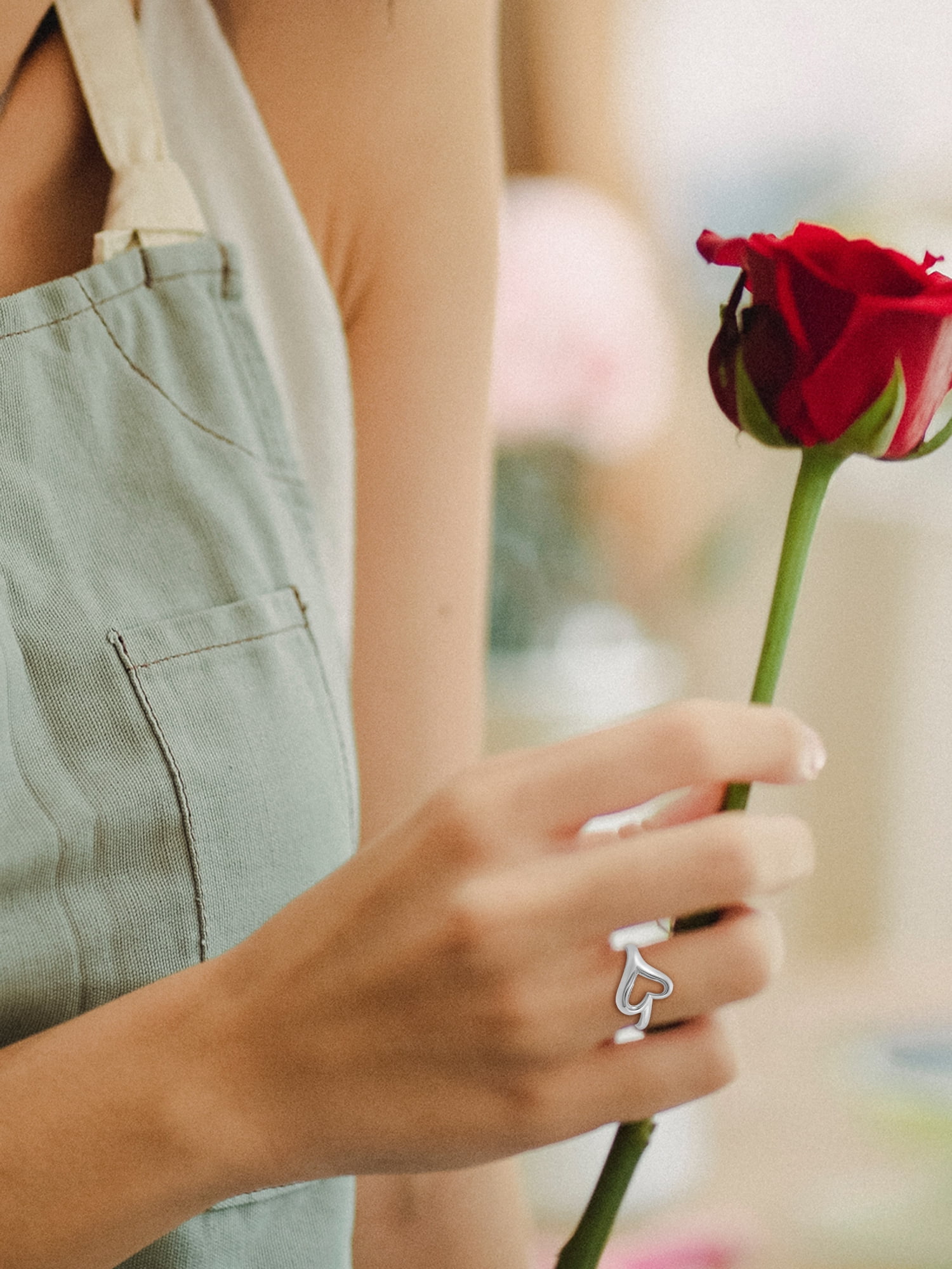 JewelersClub 0.925 Sterling Silver Heart Friendship Ring for Women | Personalized Always Yours Heart Symbol Band