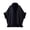 Navy, variant on Women's Faux Fur Trim Velvet Cape Wrap Cozy Winter Outerwear Mid-Length Pullover Shawl with Soft Cuffs for Party Vacation Casual Daily Wear