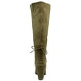 thumbnail image 4 of Journee Womens Leeda Wide Calf Block Heel Knee High Boots, 4 of 10