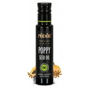 PÖDÖR Premium Poppy Seed Oil - 3.4 fl. Oz. - Cold-Pressed, 100% Natural, Unrefined and Unfiltered, Vegan, Gluten-Free, Non-GMO in Glass Bottle
