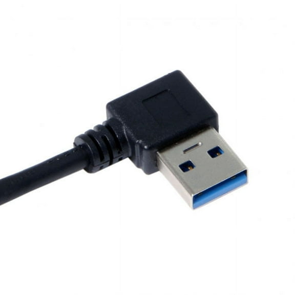 FVH USB 3.0 Type-A 90 Degree Right Angled to Right Angled Data Cable for Hard Disk Computer