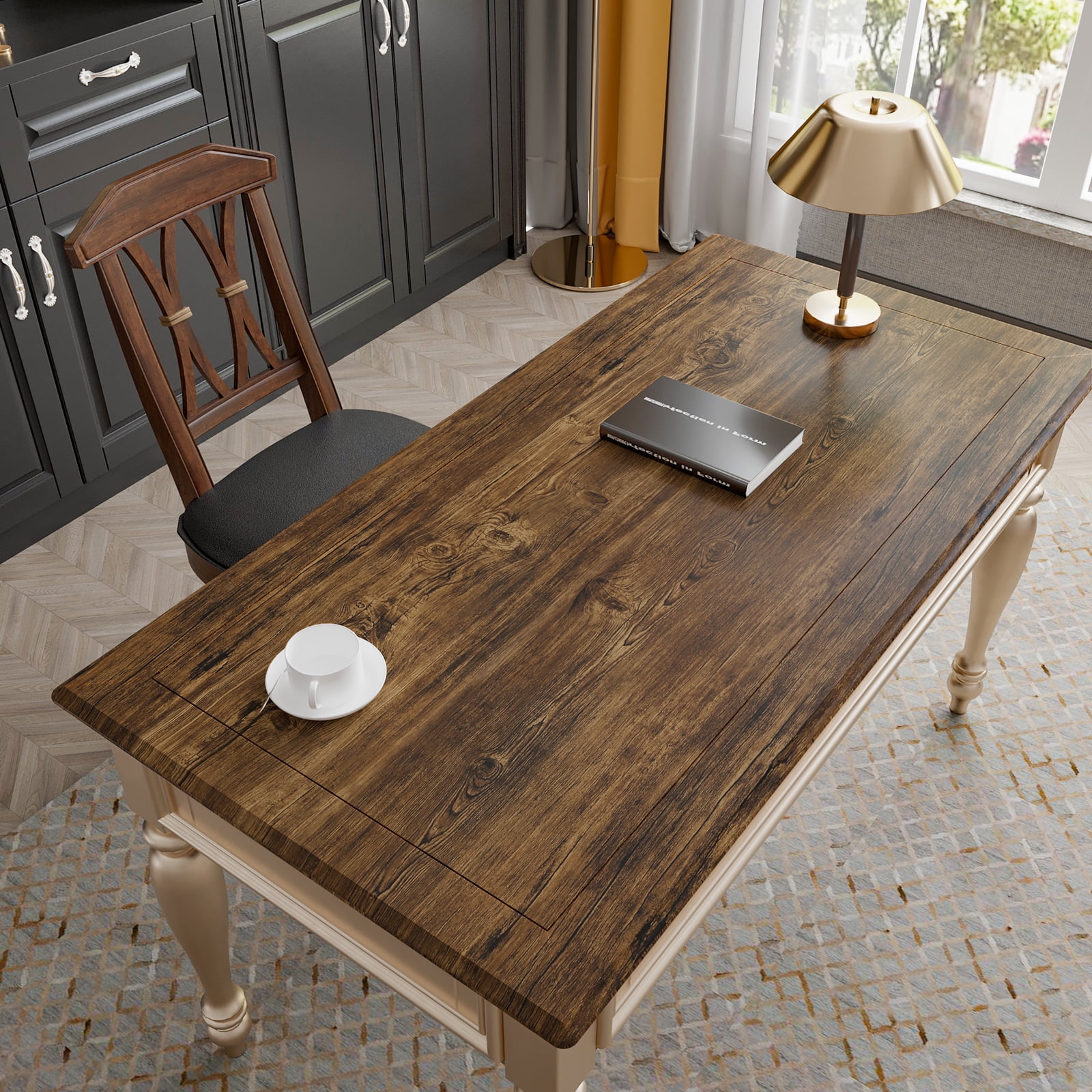 VEELIKE 15.7''x118'' Thick Brown Wood Wallpaper Peel and Stick Wood Contact Paper for Cabinets Self Adhesive Rustic Wood Grain Contact Paper for Countertops Waterproof Wood Look Walls Covering