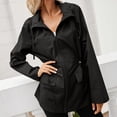 thumbnail image 5 of Cheers.US Women's Long Raincoat with Hood Outdoor Lightweight Windbreaker Rain Jacket Waterproof, 5 of 7