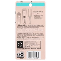 Equate Easy-Grip Essentials Nail Care Kit, 3 Pieces