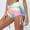 Multicolor, variant on Tejiojio Casual Women's Shorts Clearance Lady's Tight Tie-dye Stitching Irregular Mid-waist Tied Sports Shorts