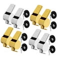 thumbnail image 3 of Gymnture 4Pcs Stainless Steel Whistle with Lanyard for Coaches & Referees, 3 of 10