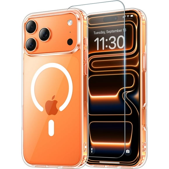 Funda Transparente para iPhone 17 Pro Max Temdan con Protector de Pantalla Compatible con MagSafe