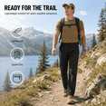 thumbnail image 6 of YAPPO Men's Lightweight Hiking Pants, Quick-Dry 4-Way Stretch Water-Resistant Outdoor Work Pants with 4 Pockets, 6 of 10