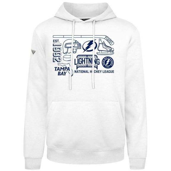 Men's Levelwear  White Tampa Bay Lightning Podium Campaign Pullover Hoodie