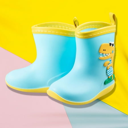 

QISIWOLE Toddler Infant Kids Baby Girls And Boys Cute Cartoon Dinosaur Rain Boots summer savings