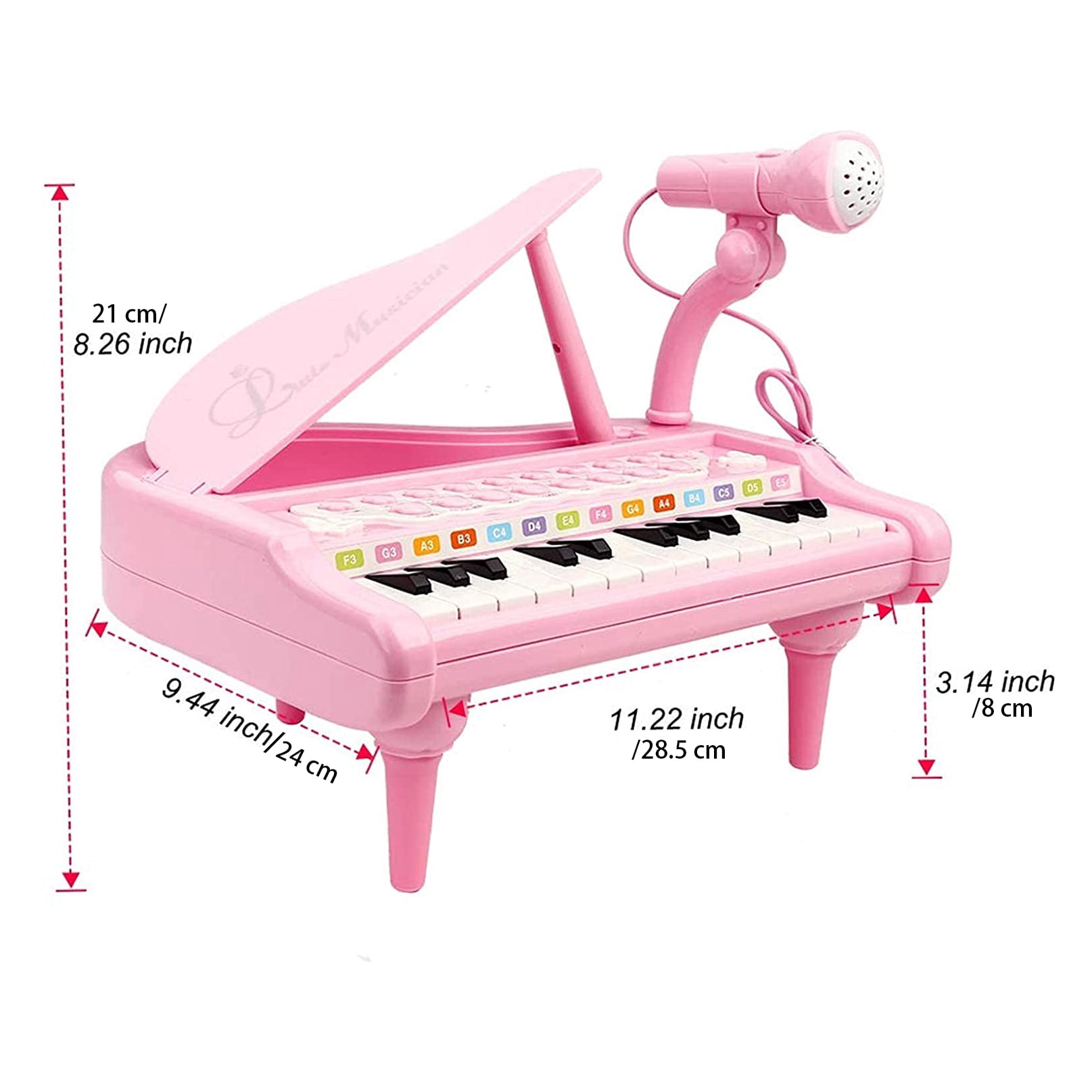AIMEDYOU Kids Piano for Toddlers, 24 Keys Piano for Kids Ages 3-5 with Built-in Microphone & Music Modes, Educational Musical Instrument Toys Piano for Toddler Girl Toys Baby  (Pink)
