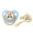 Blue, variant on Fridja Baby Pacifier 26 Letter Name Initial Clip Silicone Infant Nipple Bling Newborn Pacifier
