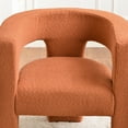 thumbnail image 2 of KINWELL 28" W Boucle Accent Chair Armchairs Set of 2, Upholstered Square Open-Back Barrel Chair, No Assembly Side Chair ArmChairs for Living Room Bedroom Lounge (Caramel), 2 of 12