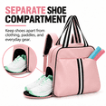 thumbnail image 4 of Pickleball Tote Bag for Women with Shoe Compartment, Fits 2 Paddles,PB10, 4 of 7