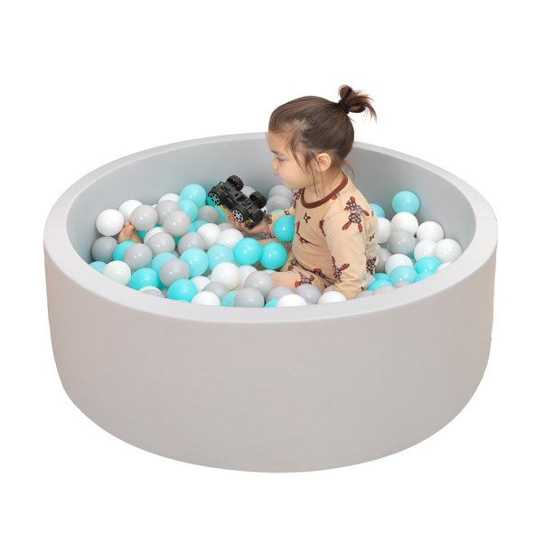 Betterhood Ball Pit Foam Ball Pits for Toddlers Babies Kids Children Indoor Playpen,Milk Silk