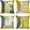 Grey and Yellow, variant on Blue Throw Pillow Cover,Pack of 4 Soft Velvet Decorative Cushion Cover for Sofa Bedroom Living Room (18X18 inch,Blue)