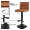 thumbnail image 3 of Duhome Faux Leather Bar Stools Set of 2 Swivel Barstools Counter Stools with Back Adjustable Bar Chairs for Kitchen Island Bar, Brown, 3 of 8