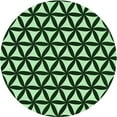 thumbnail image 1 of Ahgly Company Machine Washable Indoor Round Transitional Pastel Green Area Rugs, 6' Round, 1 of 7