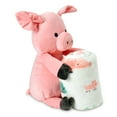 thumbnail image 4 of Rollee Pollee Farm Friends Kids Silk Touch Throw Blanket with Plush Pig Hugger, 4 of 6